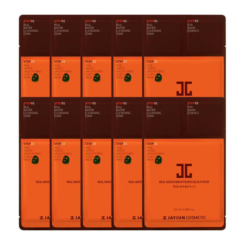 JAYJUN Real Water Brightening Black Mask x10